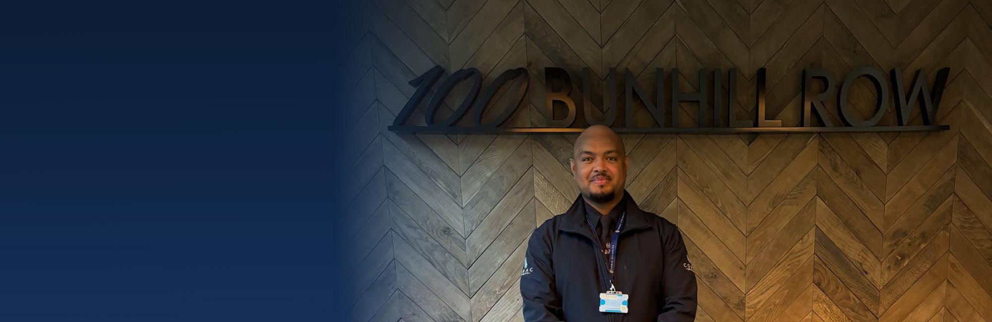 Cobac security officer working on a property management project